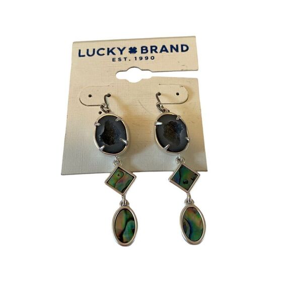 Lucky Brand Geode Drop Earrings. - Picture 4 of 5